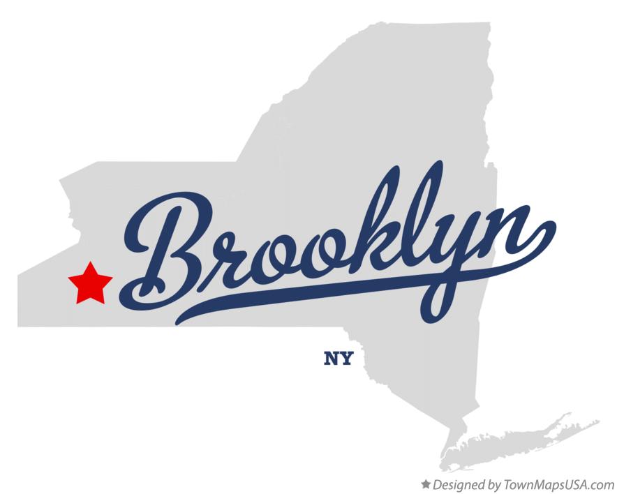 Map of Brooklyn New York NY