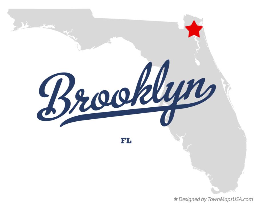 Map of Brooklyn Florida FL