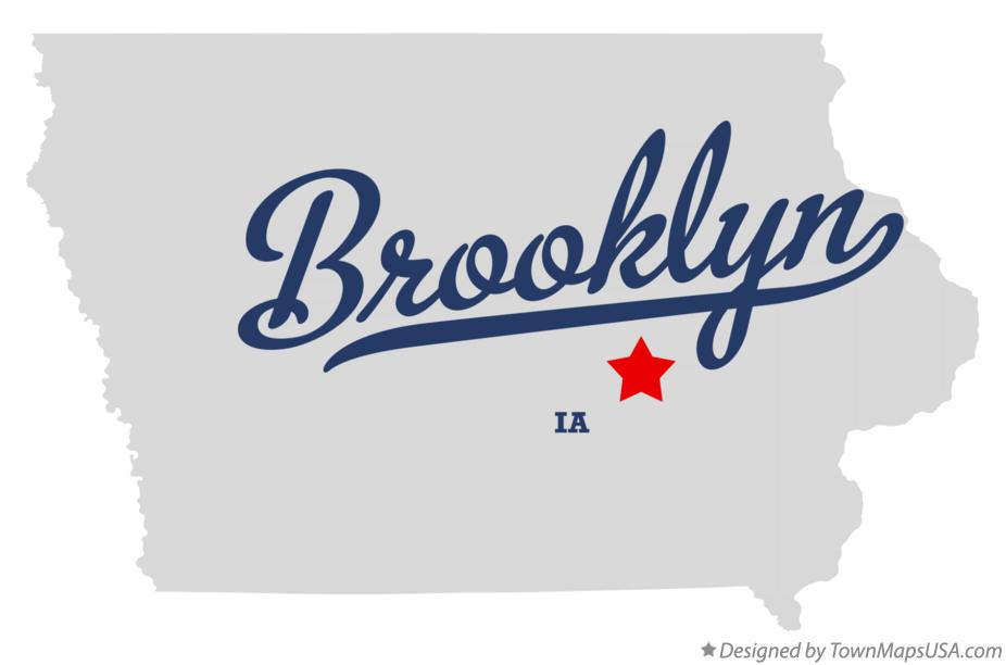 Map of Brooklyn Iowa IA