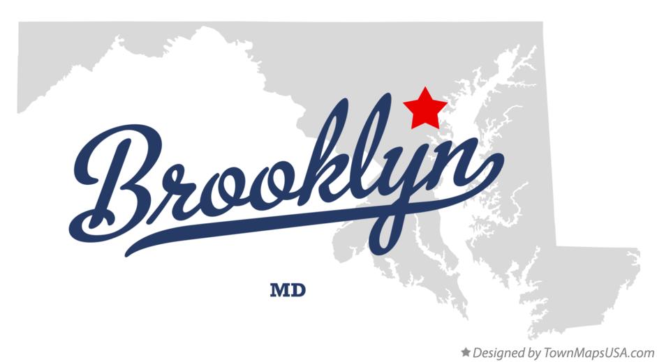 Map of Brooklyn Maryland MD