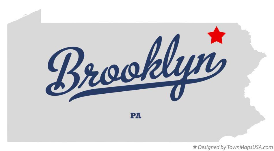 Map of Brooklyn Pennsylvania PA