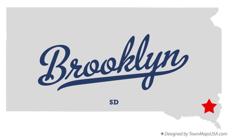 Map of Brooklyn South Dakota SD