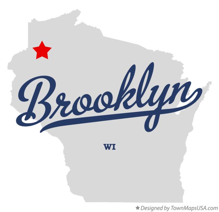 Map of Brooklyn Wisconsin WI