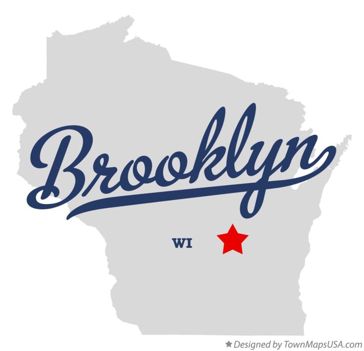 Map of Brooklyn Wisconsin WI