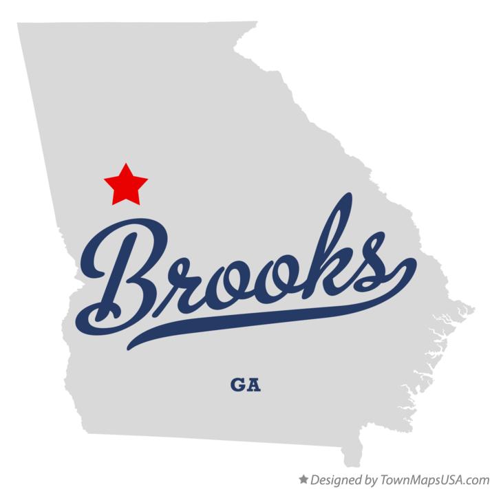 Map of Brooks Georgia GA