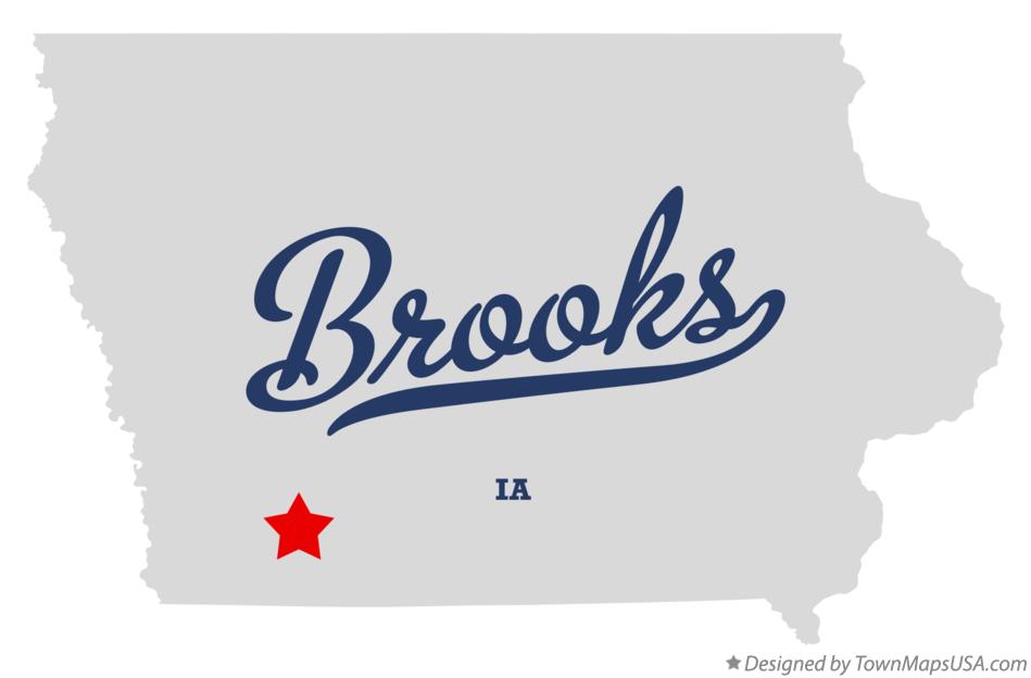 Map of Brooks Iowa IA