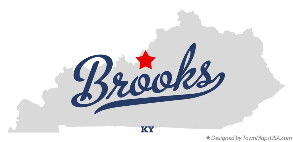 Map of Brooks Kentucky KY
