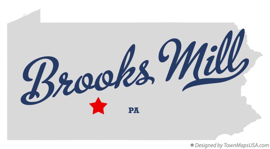 Map of Brooks Mill Pennsylvania PA