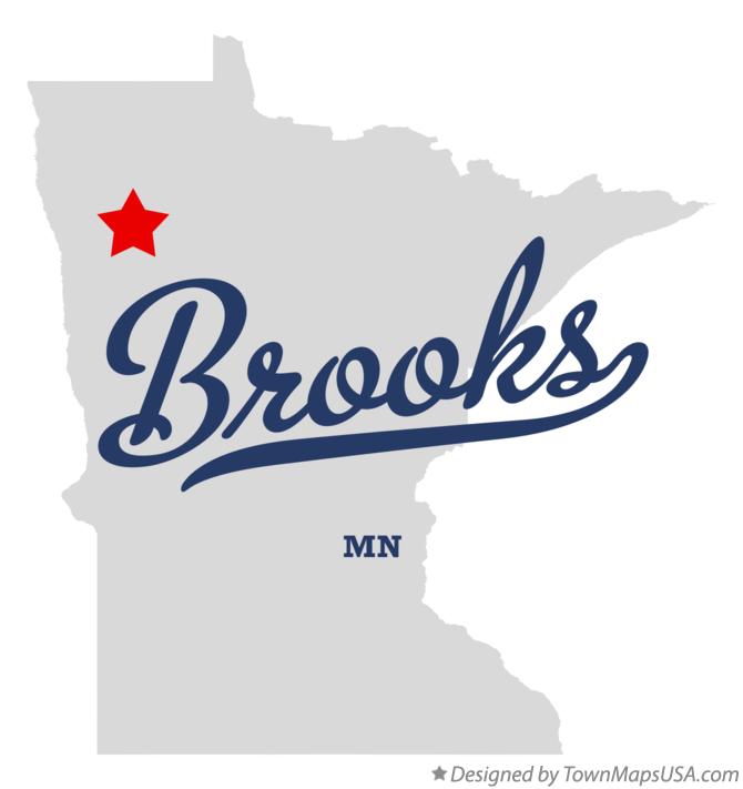 Map of Brooks Minnesota MN