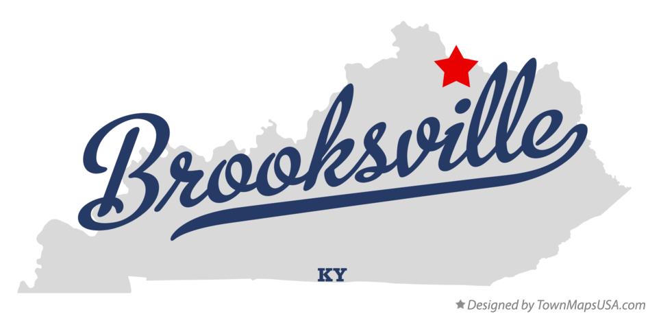 Map of Brooksville Kentucky KY