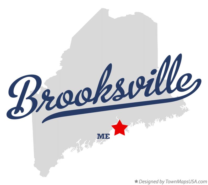 Map of Brooksville Maine ME