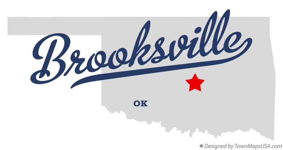 Map of Brooksville Oklahoma OK