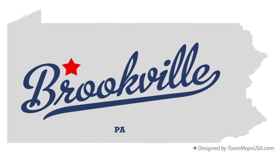 Map of Brookville Pennsylvania PA