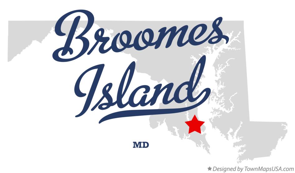 Map of Broomes Island Maryland MD