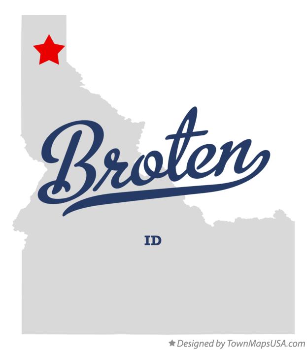 Map of Broten Idaho ID