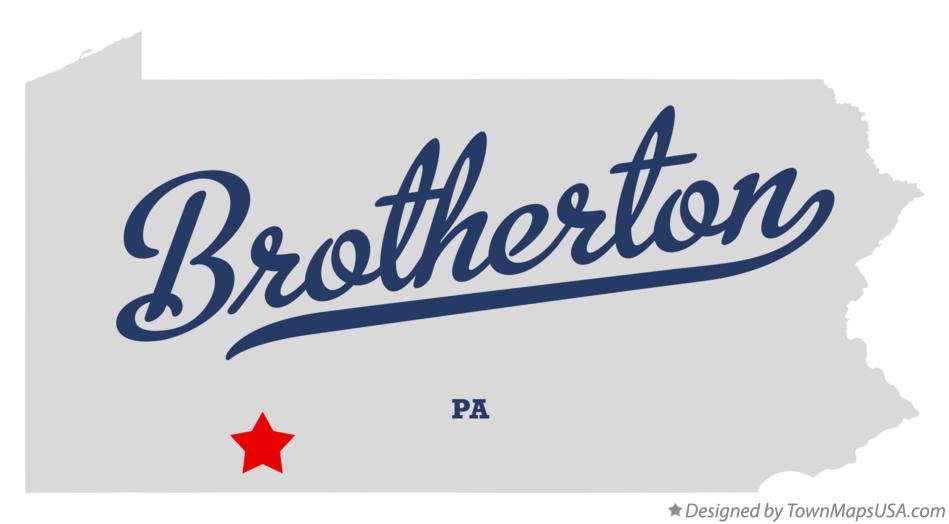 Map of Brotherton Pennsylvania PA