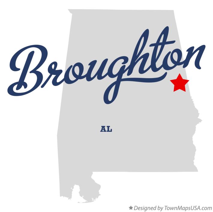 Map of Broughton Alabama AL
