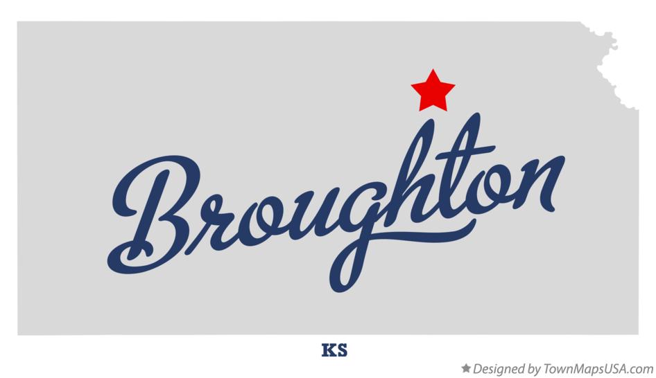 Map of Broughton Kansas KS