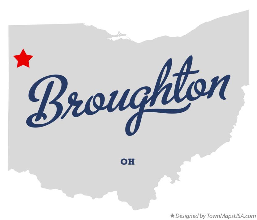 Map of Broughton Ohio OH