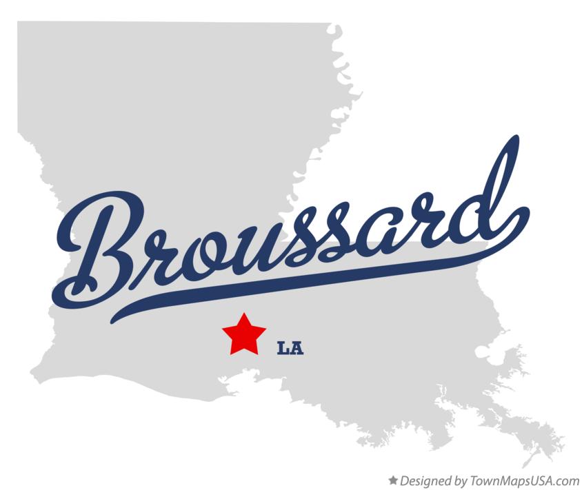 Map of Broussard Louisiana LA