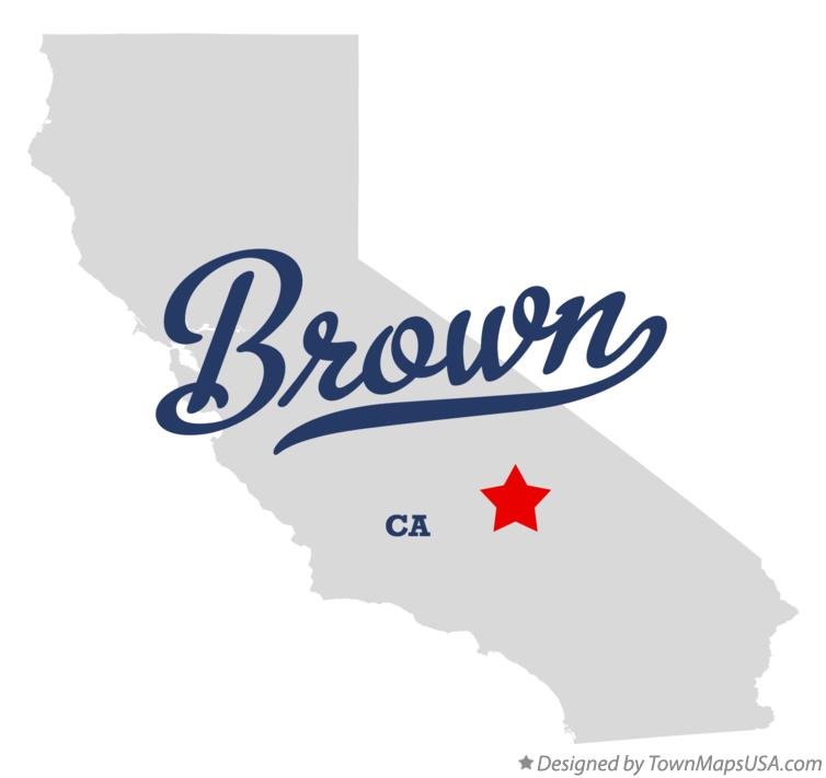 Map of Brown California CA