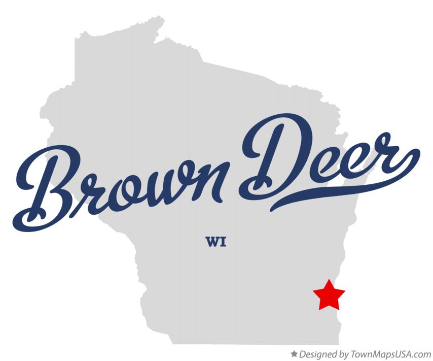 Map of Brown Deer Wisconsin WI