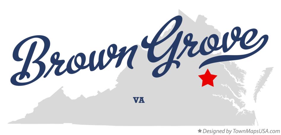 Map of Brown Grove Virginia VA
