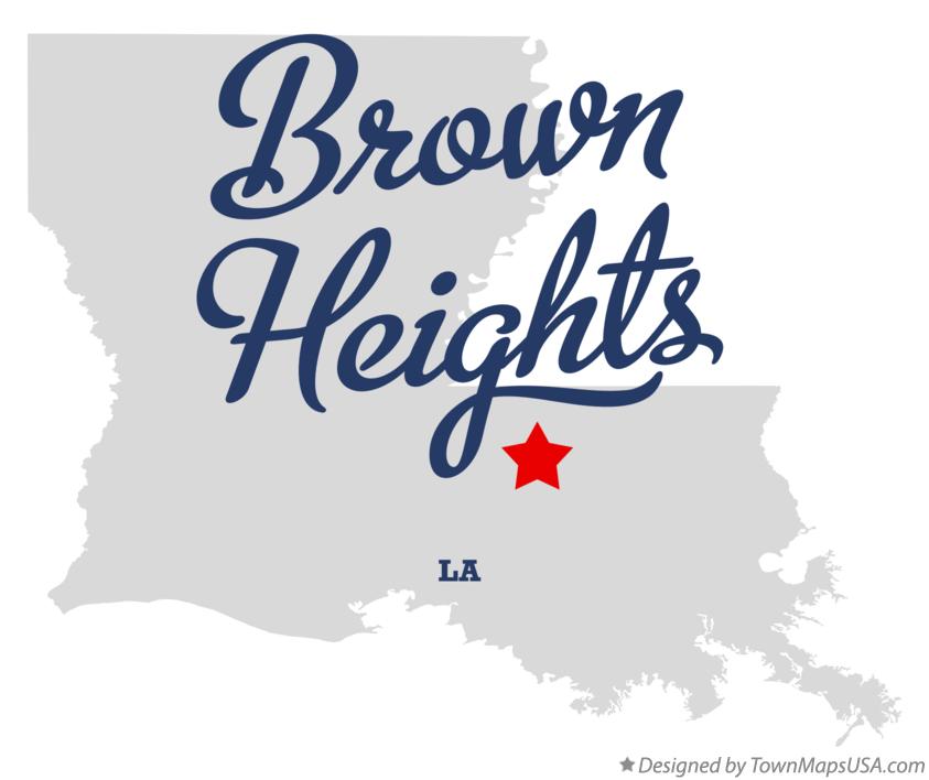 Map of Brown Heights Louisiana LA