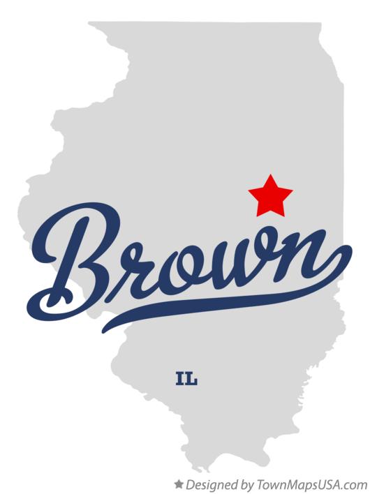 Map of Brown Illinois IL
