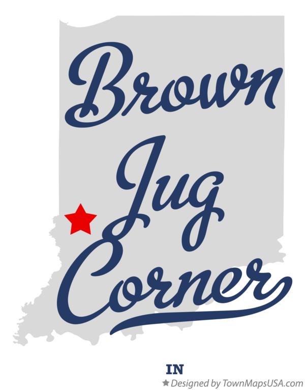 Map of Brown Jug Corner Indiana IN