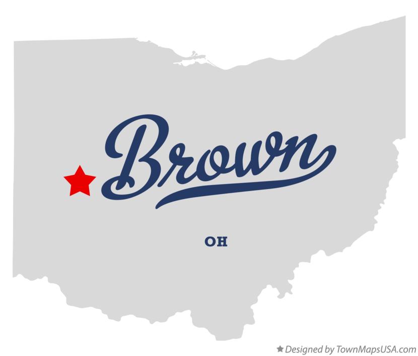 Map of Brown Ohio OH