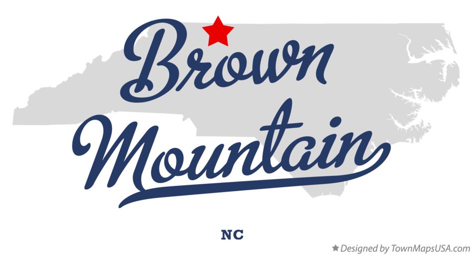 Map of Brown Mountain North Carolina NC
