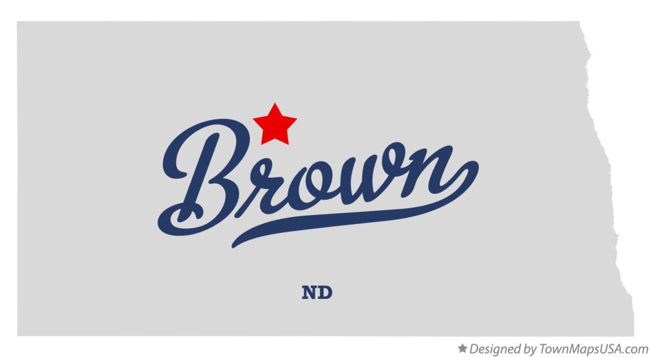Map of Brown North Dakota ND