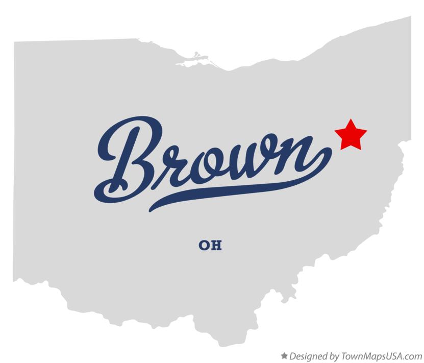 Map of Brown Ohio OH