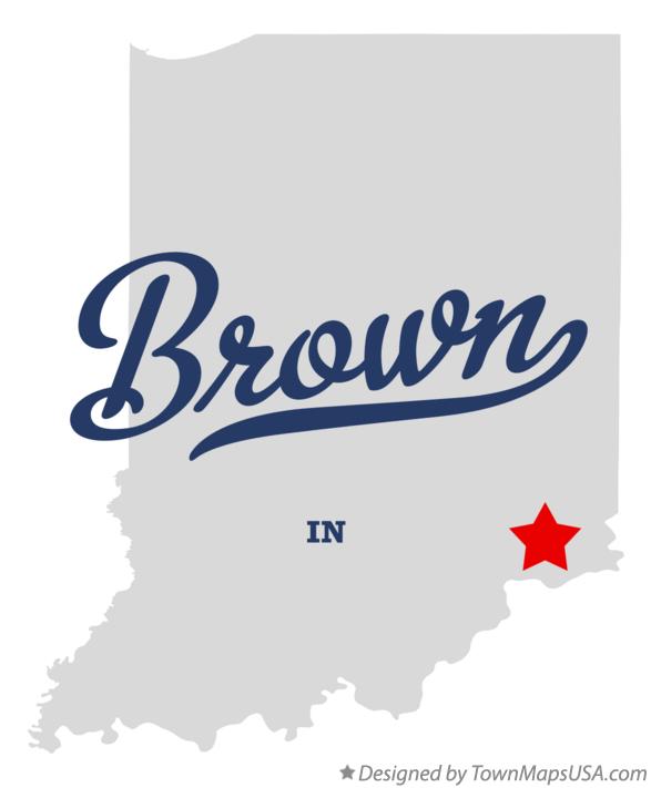 Map of Brown Indiana IN