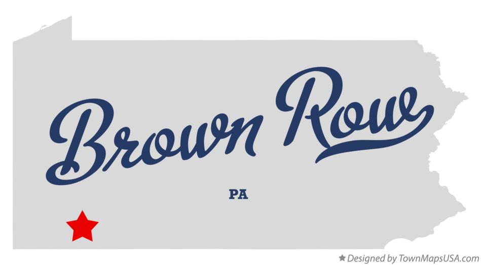 Map of Brown Row Pennsylvania PA