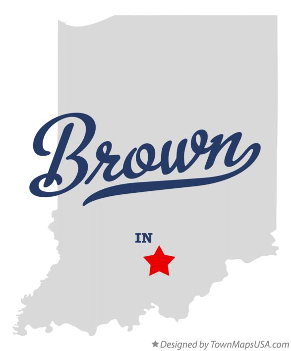 Map of Brown Indiana IN