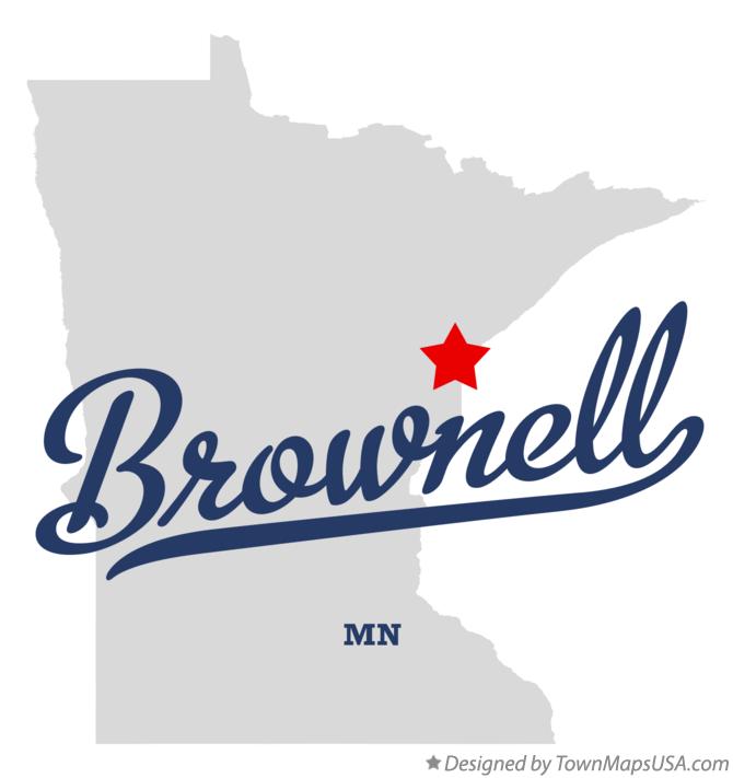 Map of Brownell Minnesota MN
