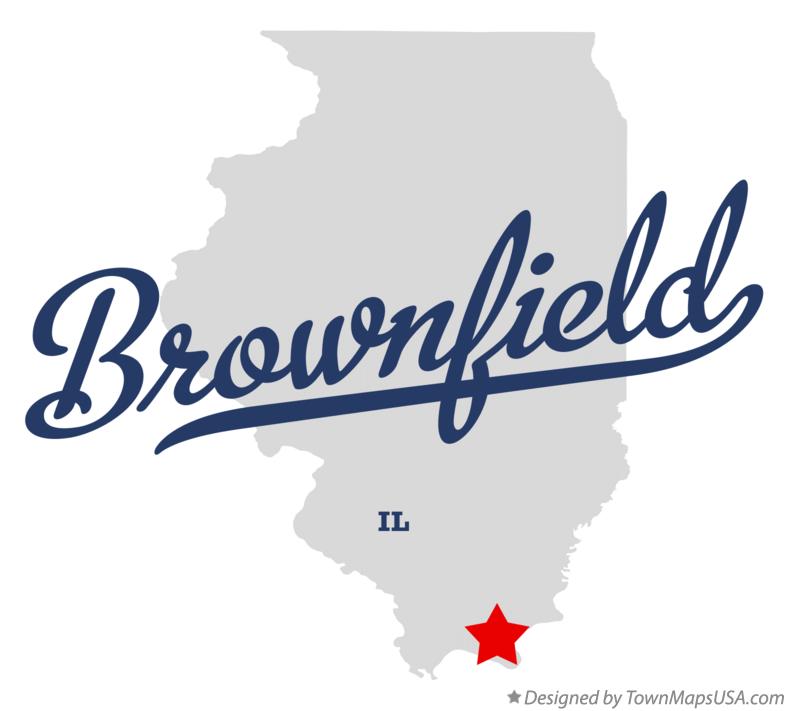 Map of Brownfield Illinois IL
