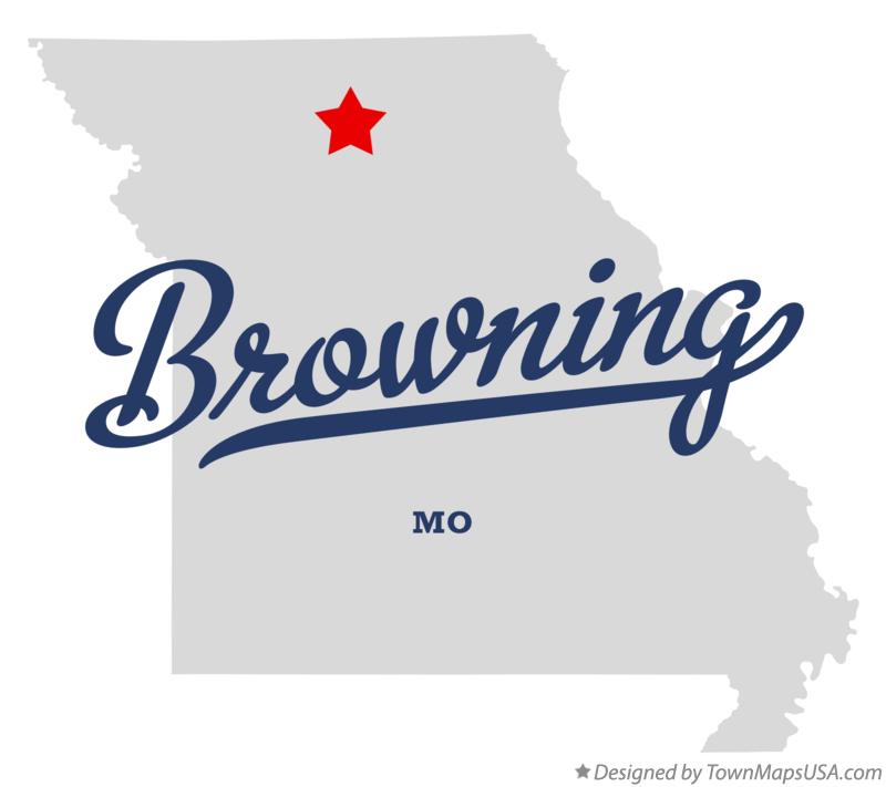 Map of Browning Missouri MO