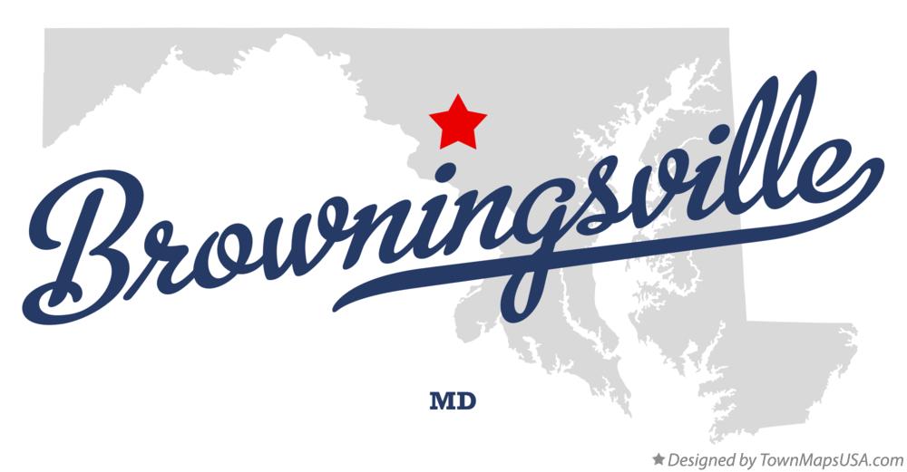 Map of Browningsville Maryland MD
