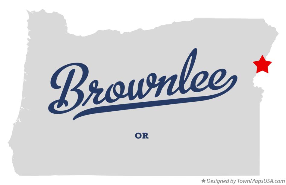 Map of Brownlee Oregon OR