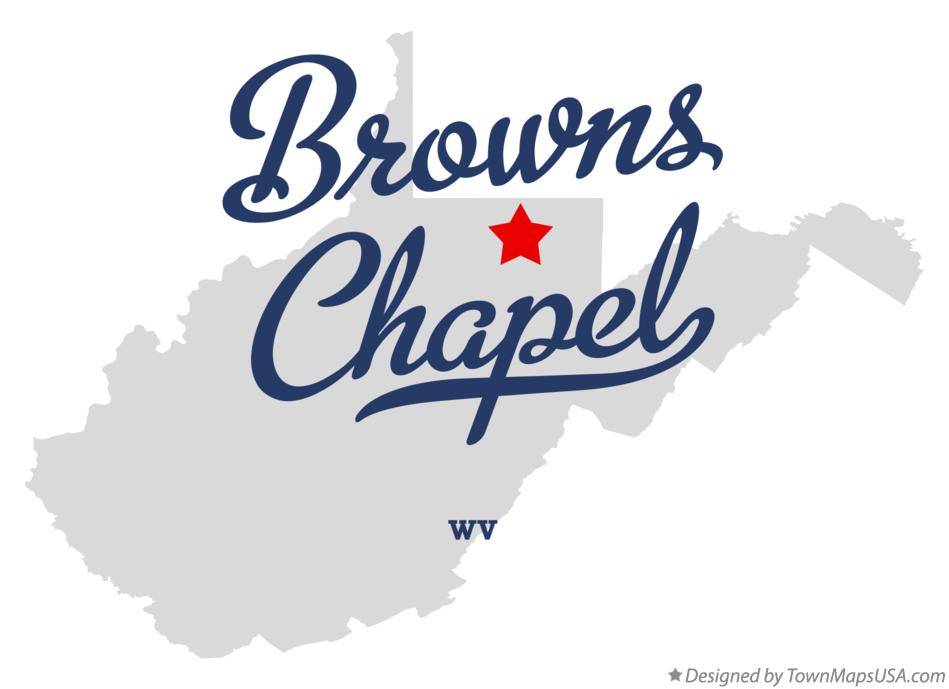 Map of Browns Chapel West Virginia WV