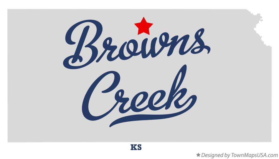 Map of Browns Creek Kansas KS