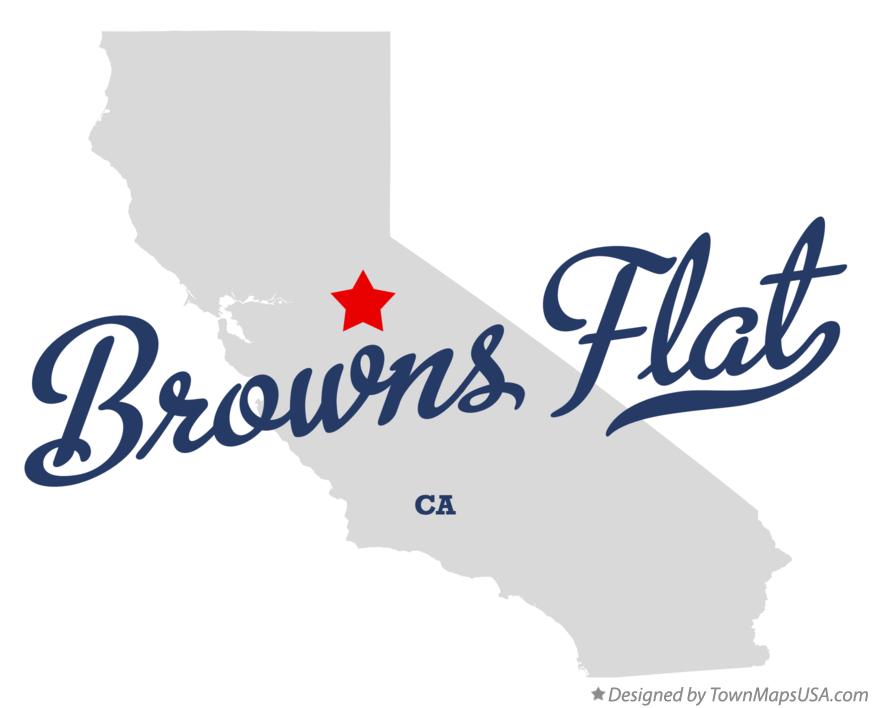 Map of Browns Flat California CA