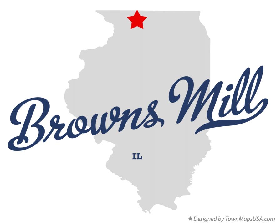 Map of Browns Mill Illinois IL