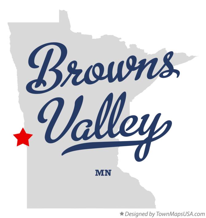 Map of Browns Valley Minnesota MN