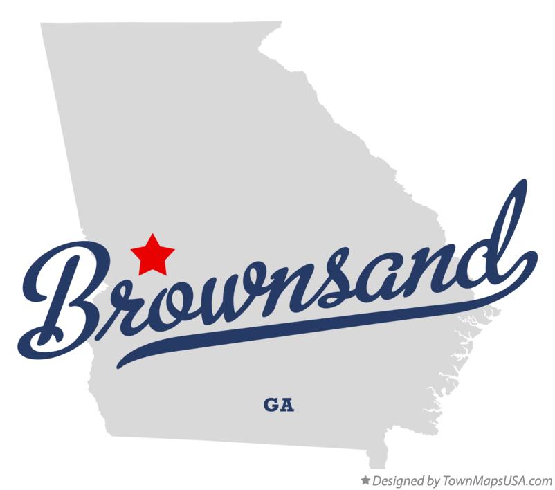 Map of Brownsand Georgia GA