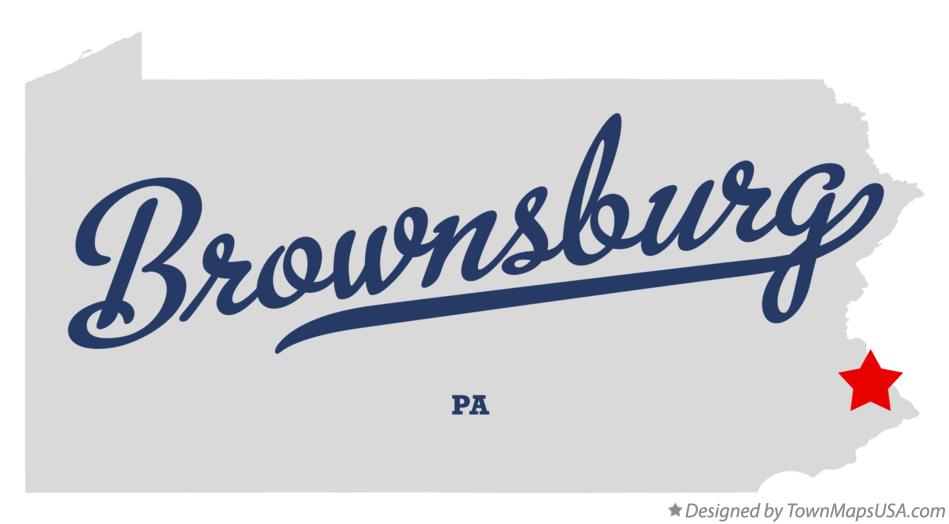 Map of Brownsburg Pennsylvania PA