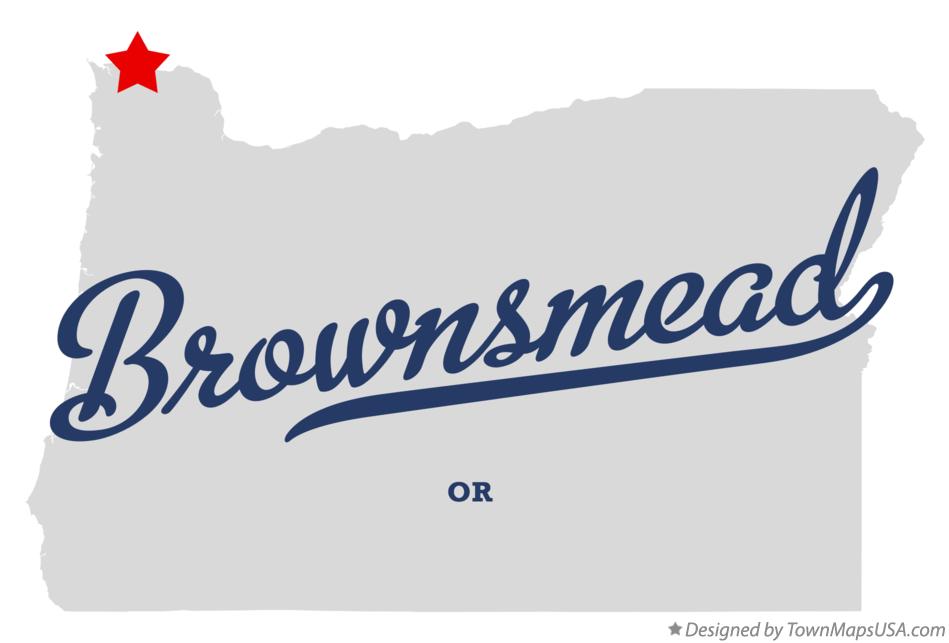 Map of Brownsmead Oregon OR